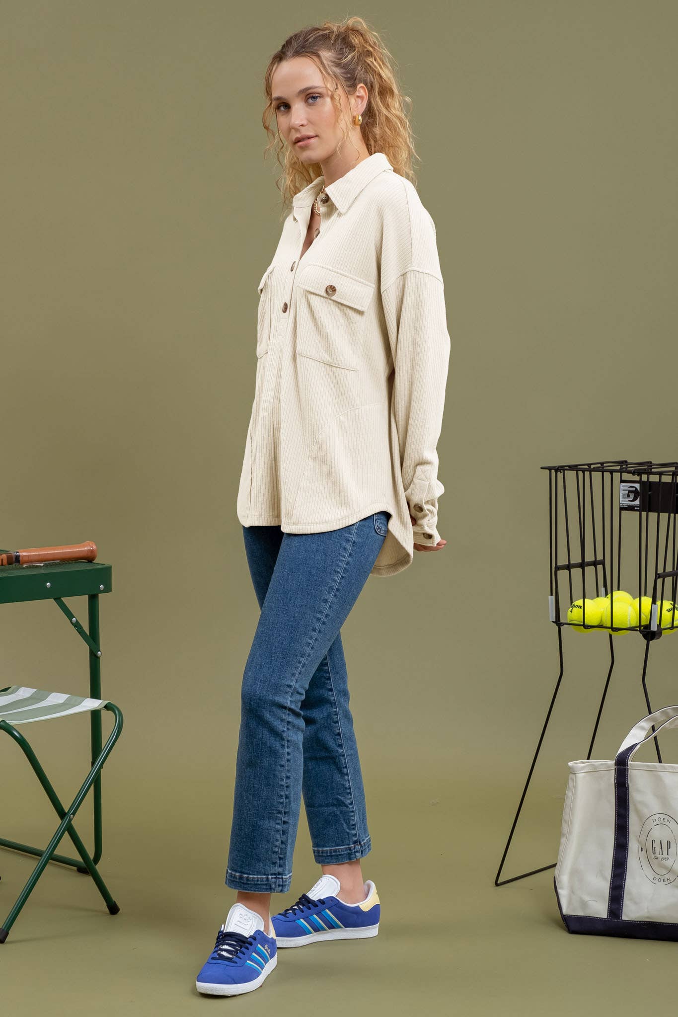 Blu Pepper - Venta al por mayor Jersey corto de punto - Mujer - TOP DE PUNTO CON BOLSILLO LATERAL Y MEDIO BOTÓN1