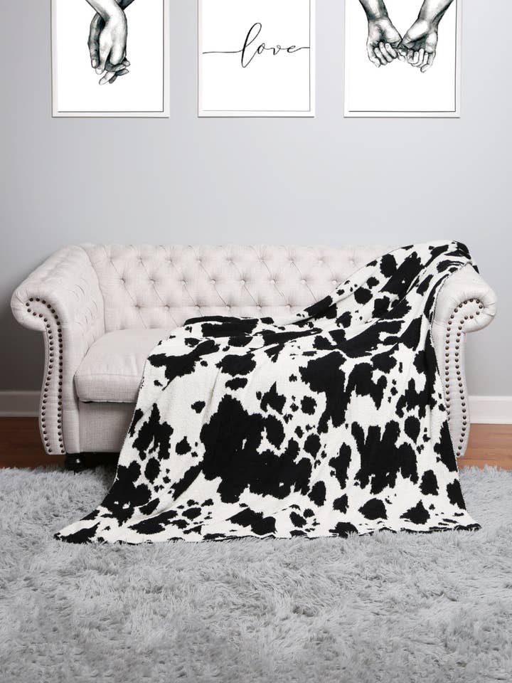 Couverture Jetée Super Lux Vache pour la vente par MiMi Wholesale