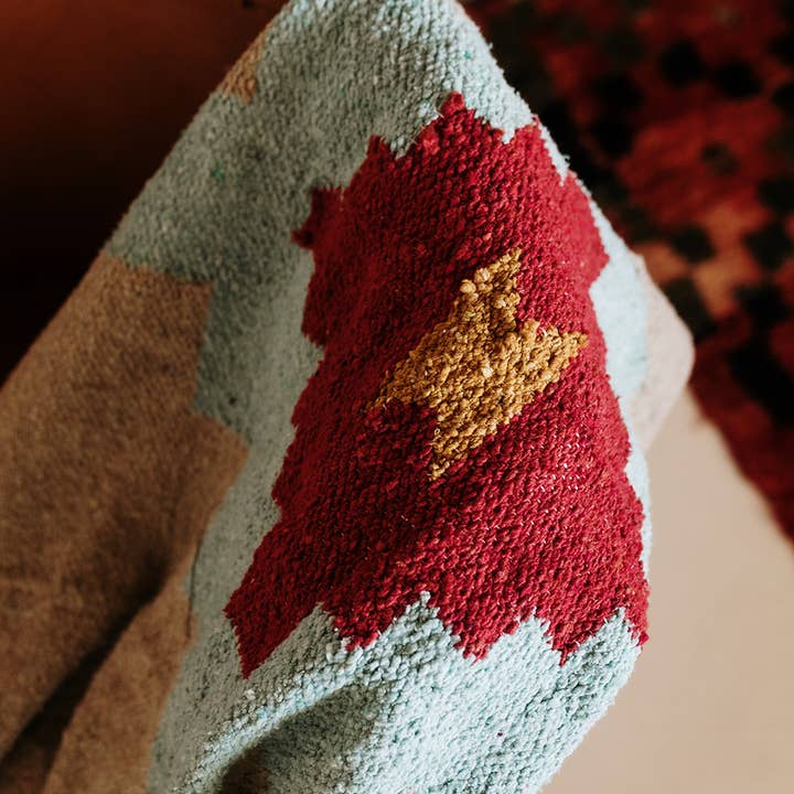 Tribe and True - Wholesale Throw Blanket - Taos Two (Mesa- Aqua) // Handwoven Blanket5