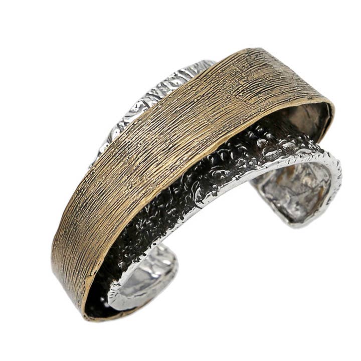 Secret Garden rigid bracelet 925 silver bronze (BA063) for wholesale by Mandile Gioielli