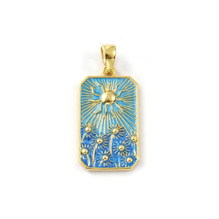 Charme/Pendentif Soleil sur Tournesols pour la vente par LolaClaire Jewelry