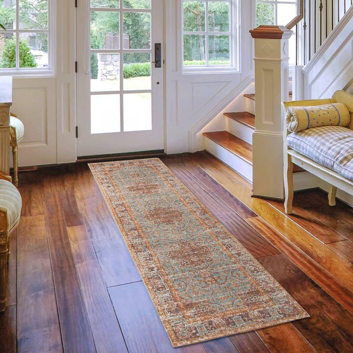 Amer Rugs - Wholesale Area Rug - Eternal Raysley Sea Green Bordered Area Rug