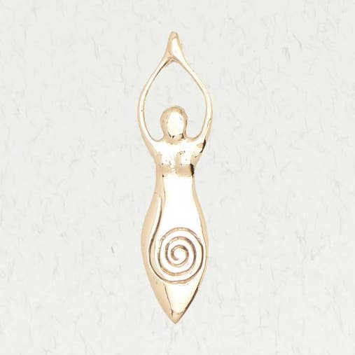 Goddess Bronze Pendant Necklace - Spiral Goddess for wholesale by Nirvana LLC