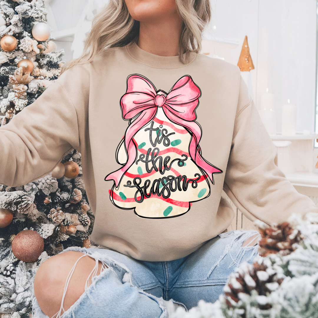 Southern Backroad Tees LLC - Vente Sweat-shirt – femme - Sweatshirt Tis the Season Snack Christmas Cake1