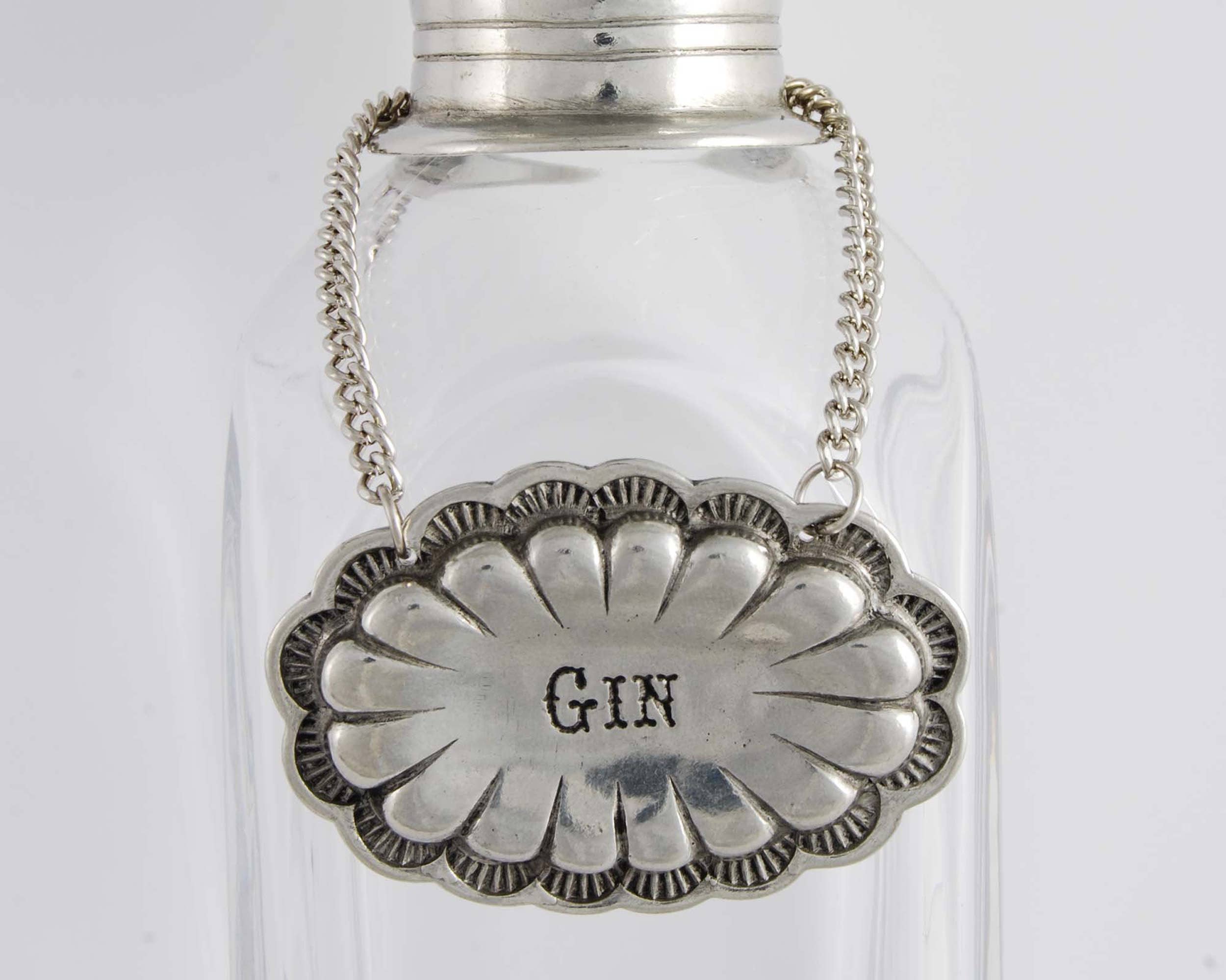 Vagabond House - Wholesale Decanter - Pewter Western Decanter Tags1