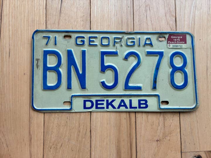 Plaque d'immatriculation de la Géorgie 1971–1975 pour la vente par RusticPlates