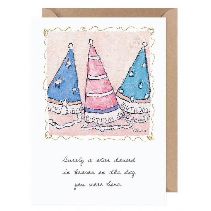 Flavia Art Studios – Großhandel Geburtstagskarten – Sicher tanzte ein Stern... Flavia Card von Flavia Weedn 100% Baumwolle Made in Switzerland 0003-2069
