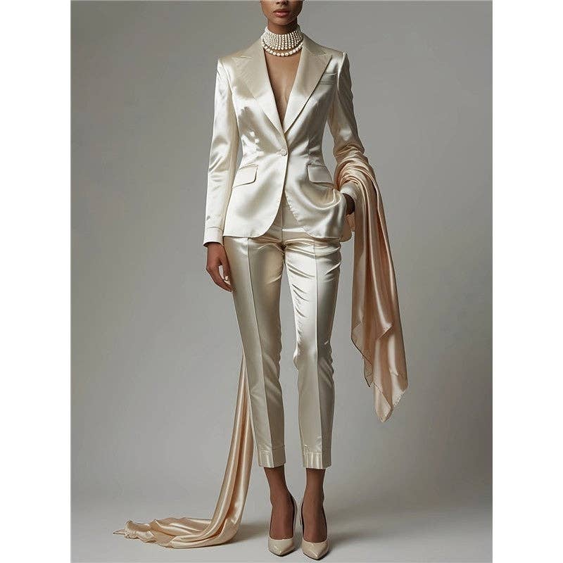 ANTI GOLD Solid Color Suit Pants Set for wholesale on Faire4