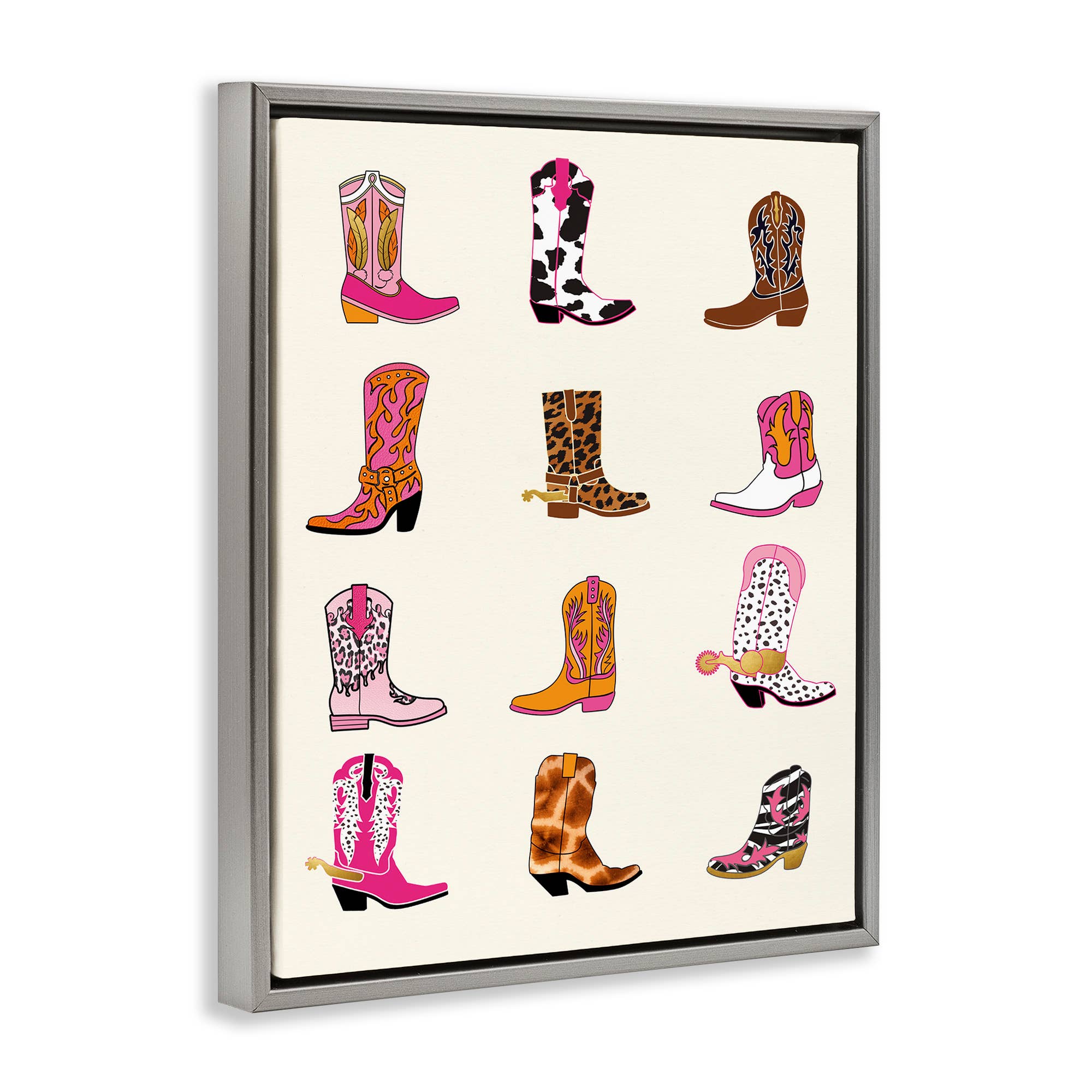 Stupell Industries - Wholesale Wall Sign - Bright Cowboy Boots & Spurs - Framed Wall Art16