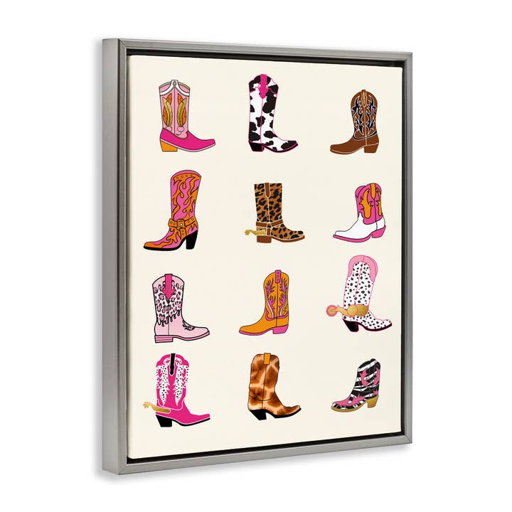 Stupell Industries - Wholesale Wall Sign - Bright Cowboy Boots & Spurs - Framed Wall Art16