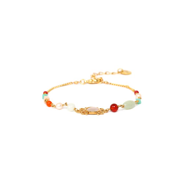 CELINE simple bracelet with fresh water pearl cabochon for wholesale by Franck Herval