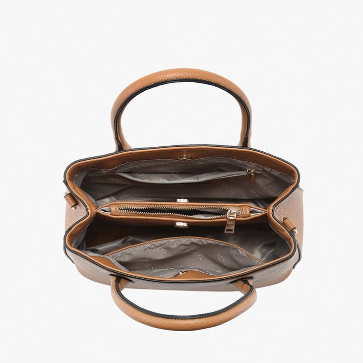 MiMi Wholesale - Wholesale Satchel - Women's - Tyler Classic 3 Compartment Satchel Crossbody Bag