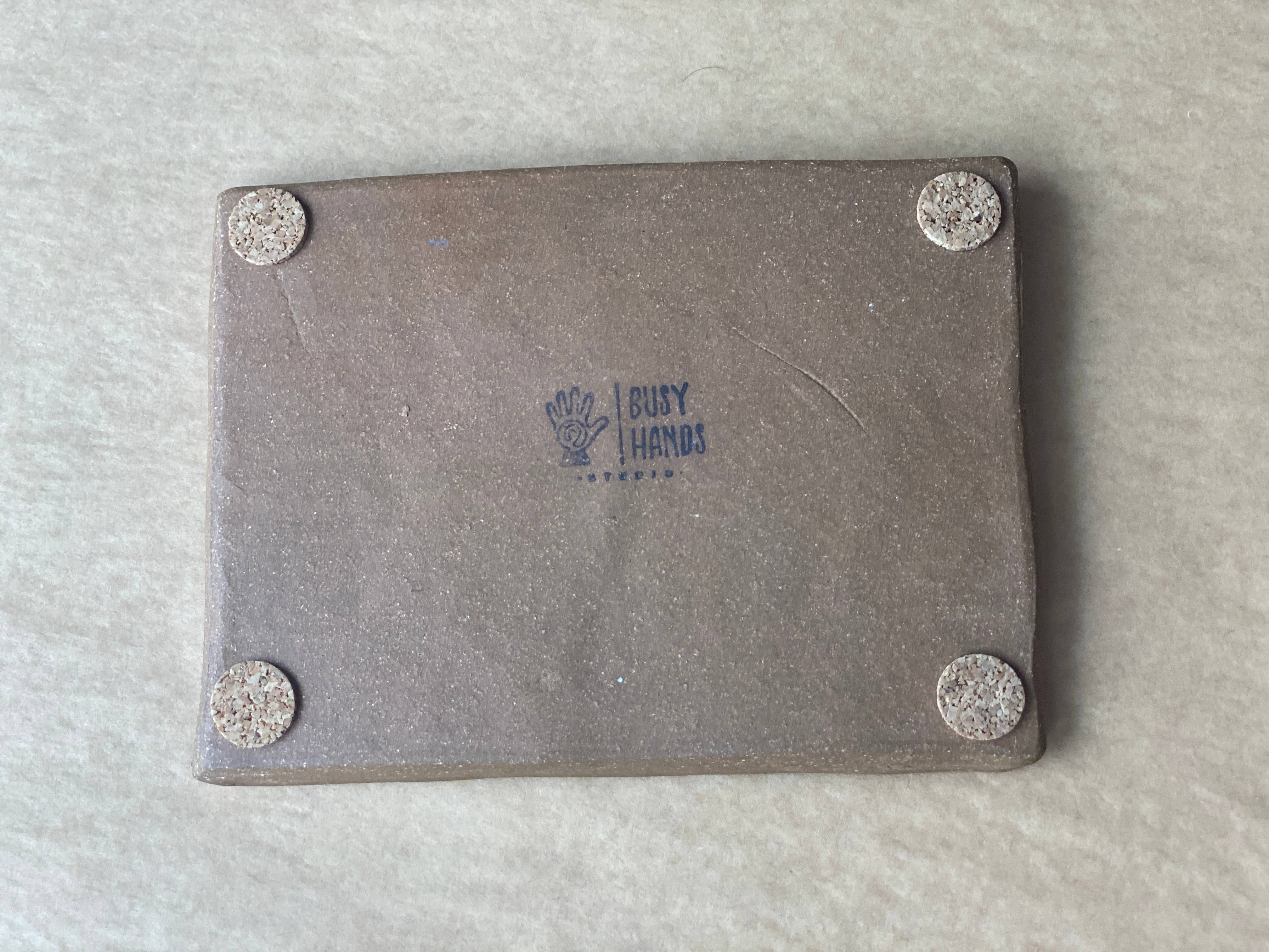 Busy Hands Studio - Vente Palettes/plateaux de mélange - Palette de peinture aquarelle en céramique de taille moyenne à 8 plaques5