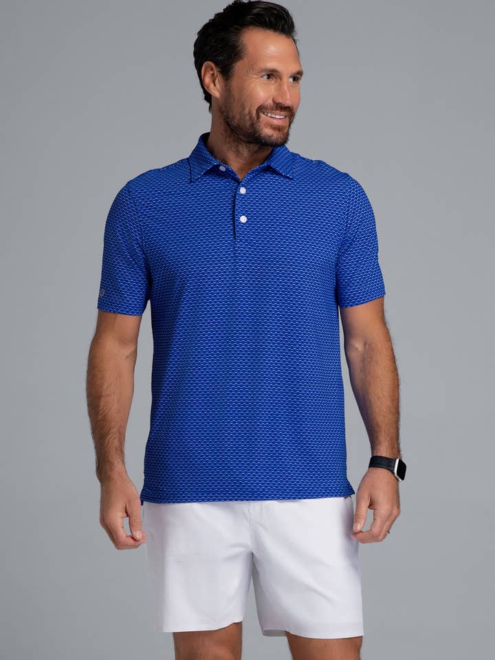 Footballs Print Short Sleeve Polo (Modern Fit) for wholesale by IBKÜL