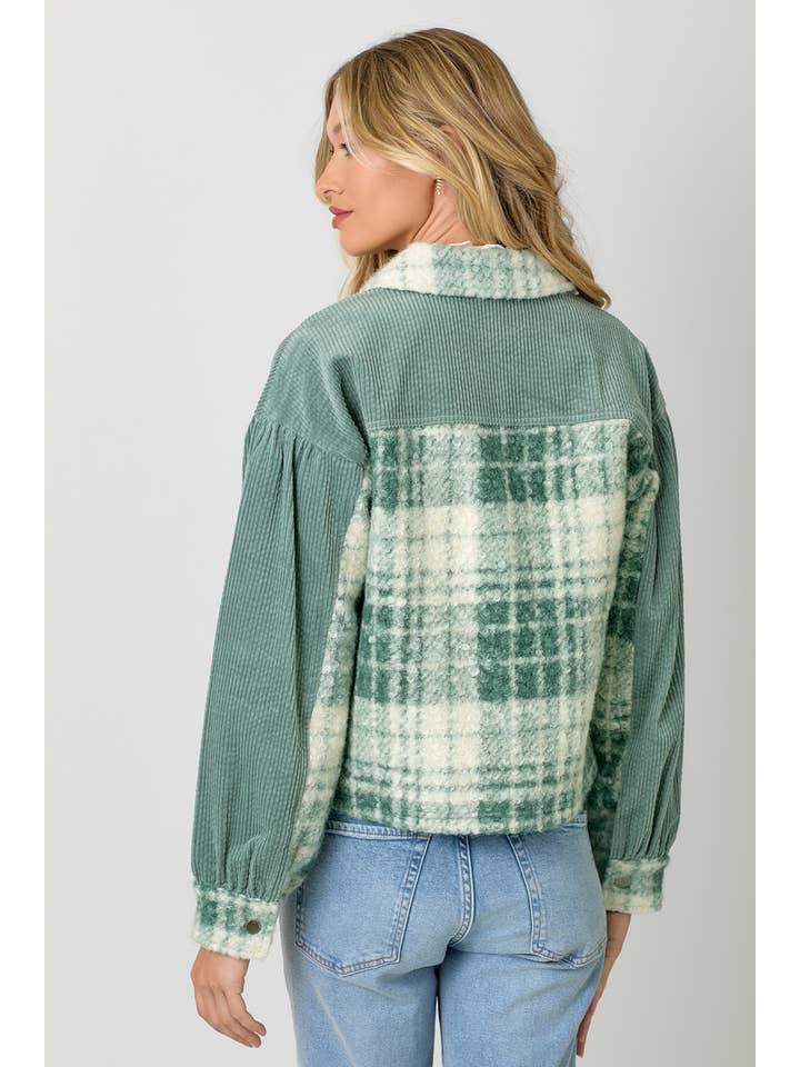 Mystree - Wholesale Shirt Jacket/Shacket - Women's - 60847 Mixed Media Shacket