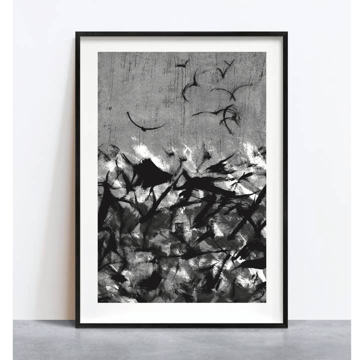 OCEAN BIRDS 3 - A3 Art Print for wholesale by Raw Mixture