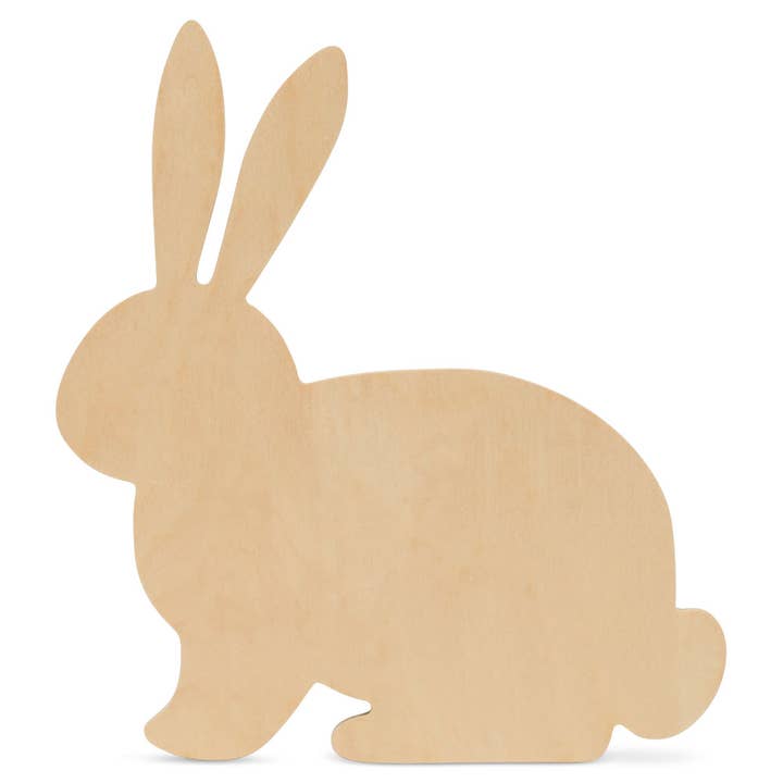 Wood Rabbit Cutout for wholesale by Woodpeckers Crafts