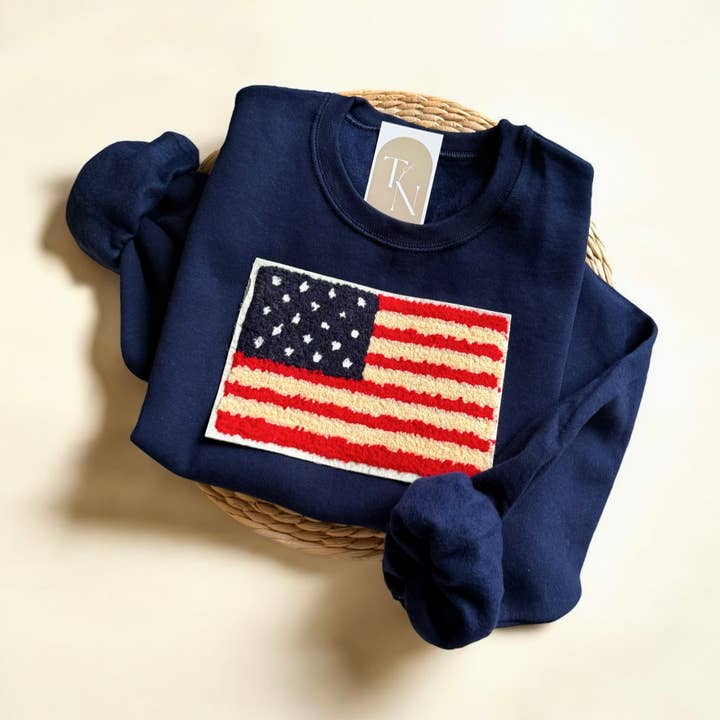 Threads And Needles, INC. - Wholesale Sweatshirt - Unisex - American Flag Sweatshirt, USA Flag Sweater