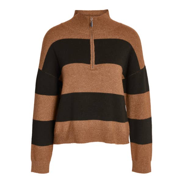 Nmkate L/S Half Zip Knit Fwd for wholesale by Noisy May