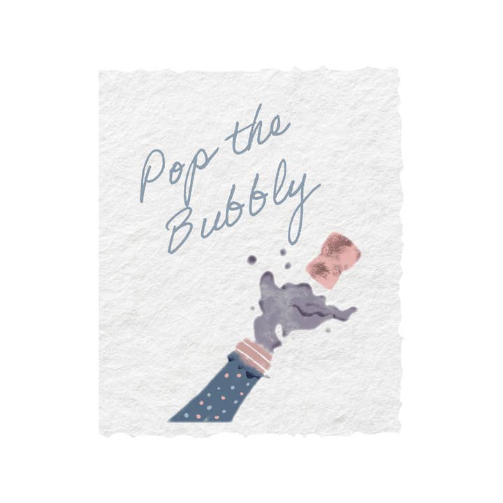 Paper Baristas - Wholesale Congratulations Card - Pop the Bubbly | Eco-Friendly Congrats Greeting Card