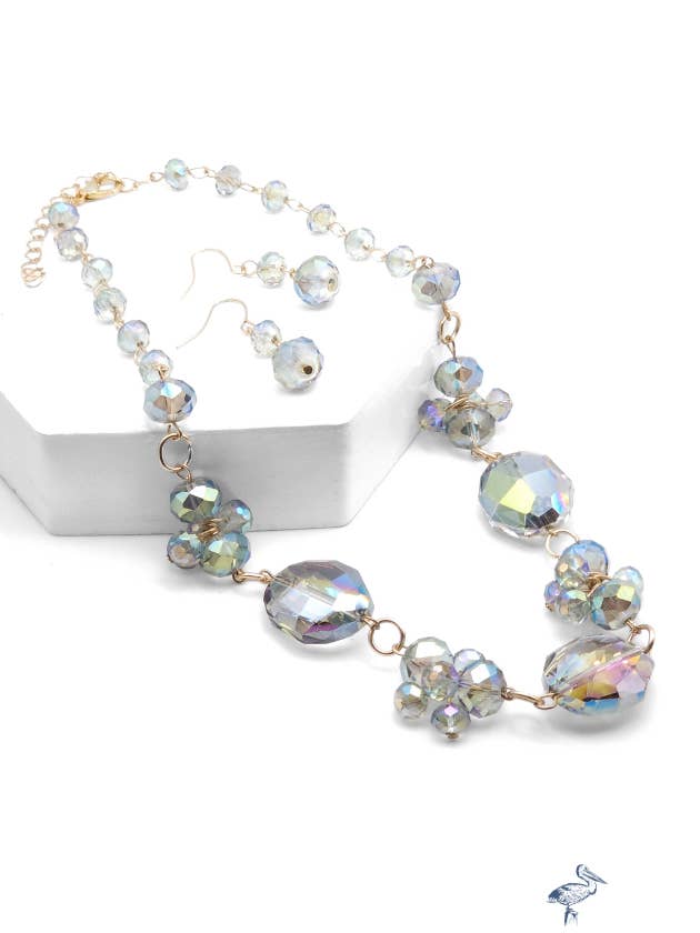 Mirage au Clair de Lune - Parure de Collier Vert pour la vente par Sunset Marsh Collections