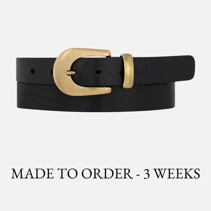 Amsterdam Heritage Leather Belts, Bags, Jackets & Apparel - Vente Ceinture – femme - FABRIQUÉ SUR COMMANDE Annie | Ceinture fine en cuir avec boucle dorée pour femme32