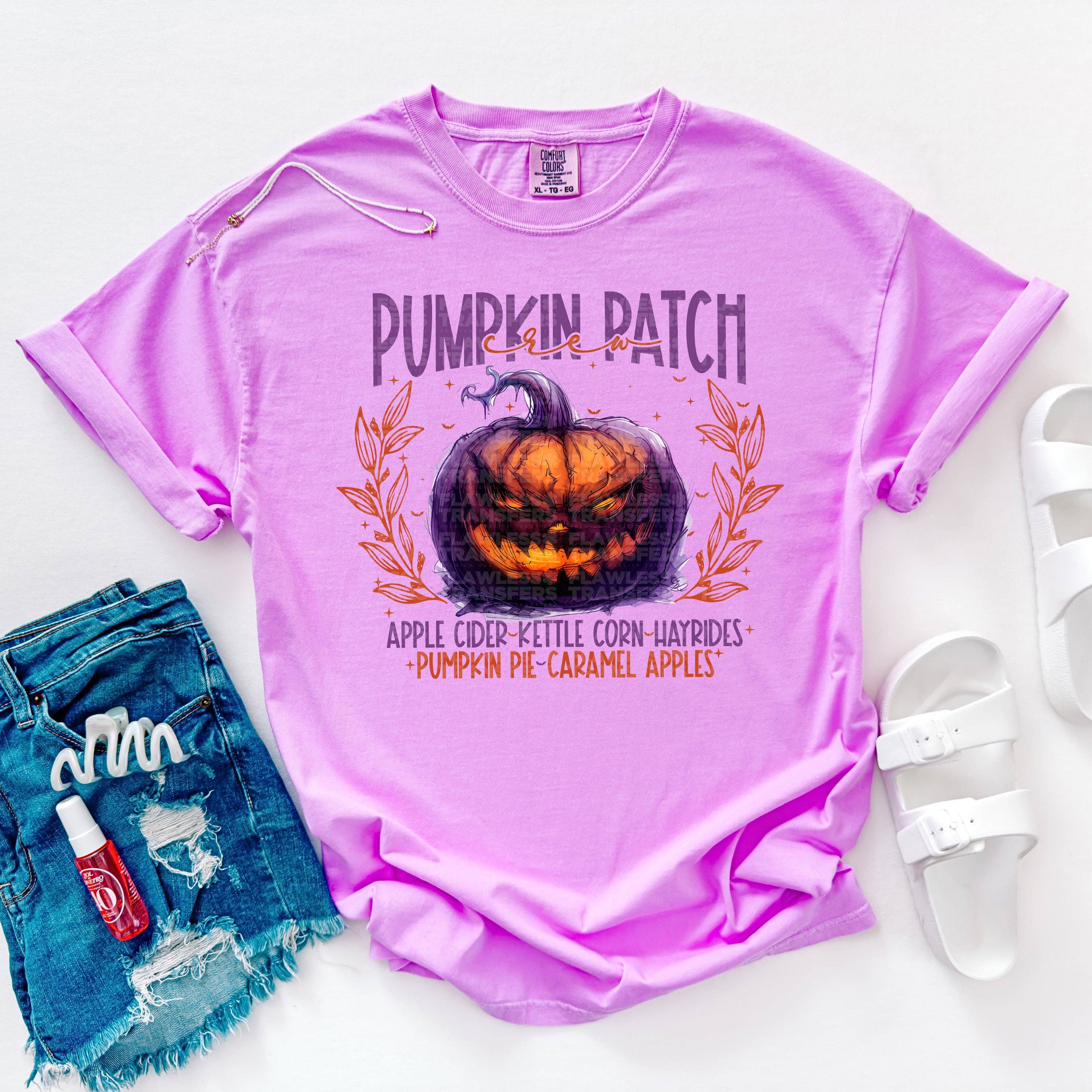 Flawless Transfers - Wholesale Sublimation Transfer - Pumpkin Patch Crew #2422 DTF Transfer0