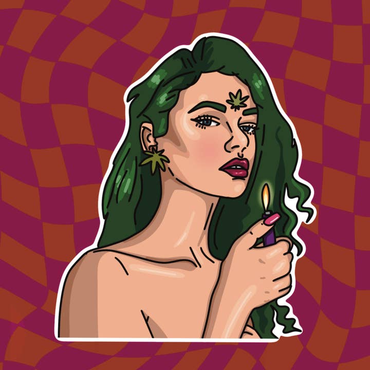 Pegatina de vinilo - Mary Jane para venta al por mayor de Emmarose Heath Art