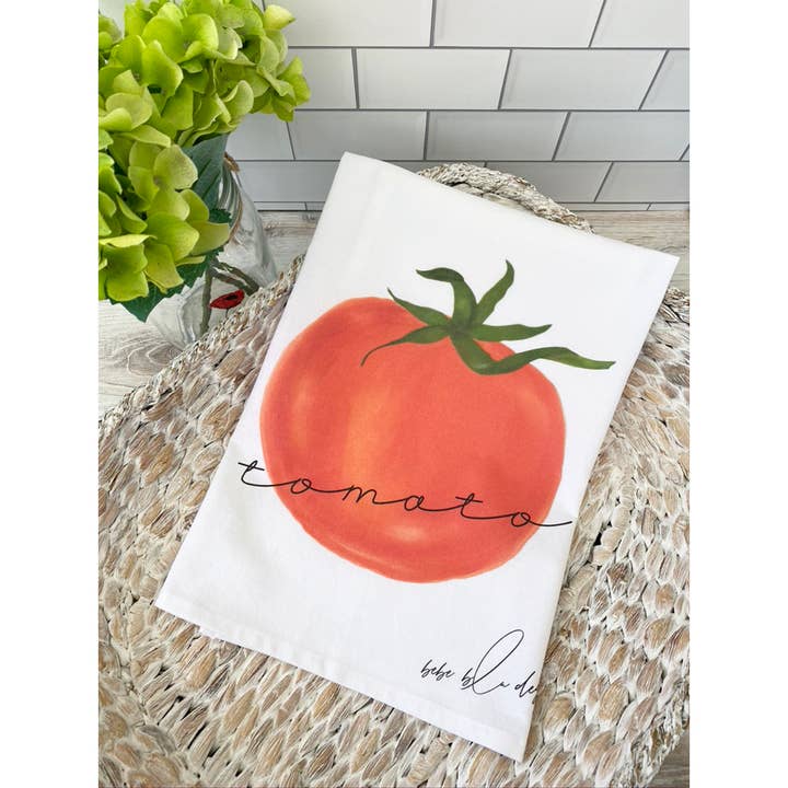 Bebe Blu Designs, LLC - Wholesale Tea Towel - Tomato Tea Towel, Cooks Gift, Gardeners Gift, Kitchen Staple4