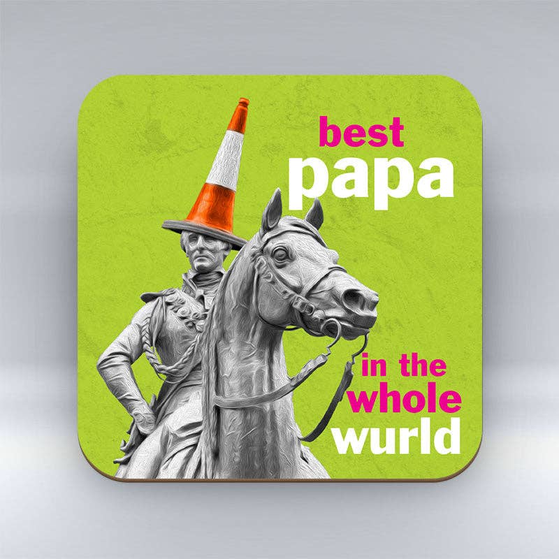 Pureminted – wholesale Coasters – Best Papa in the Whole Wurld - Coaster