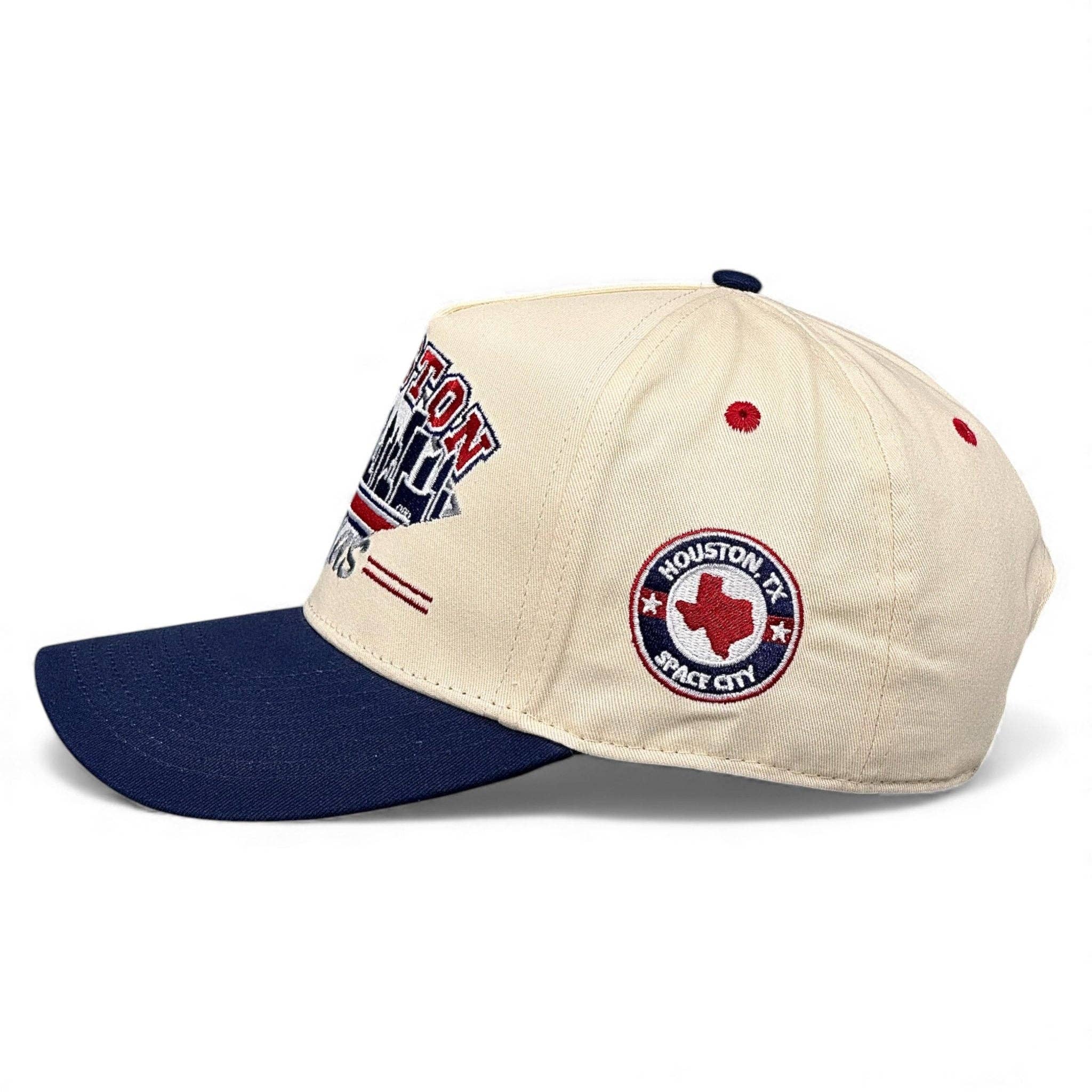 Shells Vintage Hat Co. - Wholesale Baseball Cap - Unisex - Houston Snapback - The Texan (Cream/Navy)2