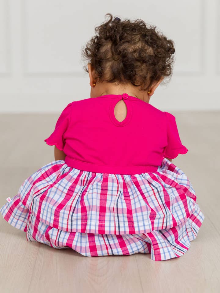 Pink Baby Girls Adley Plaid Short Sleeve Skirted Romper
for wholesale on Faire3