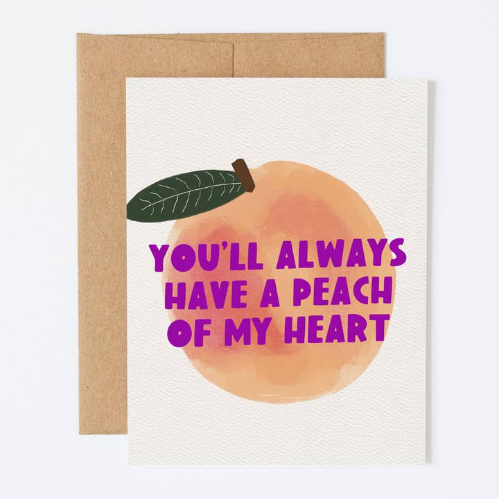 Pfirsich meines Herzens Grußkarte für den Großhandel von Silly Goose Greeting Co.