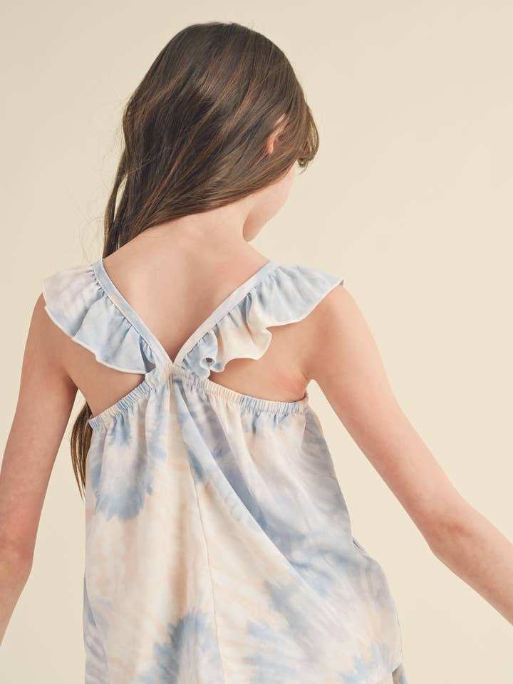 heart and arrow - Wholesale Top & Short Set - Kids - TWEEN KIDS GIRLS RUFFLE SLEEVE SHORTS SET (7-14)