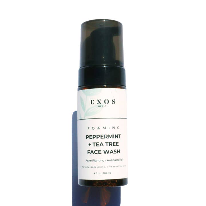Peppermint & Tea Tree Foaming Face Wash for wholesale by EXOS Health Skincare