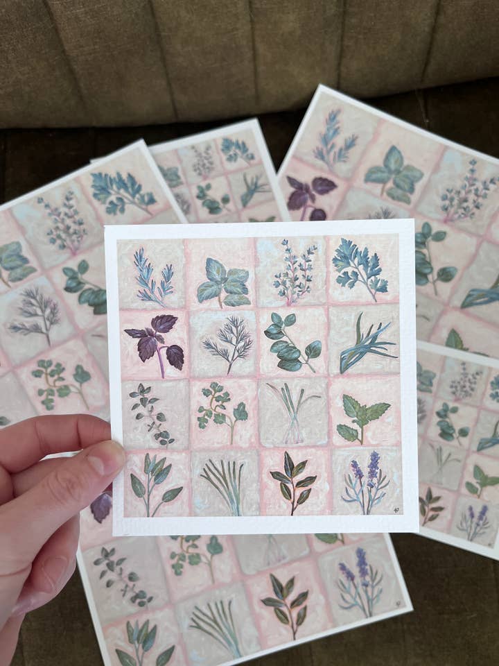 Kitchen Wall art - Herbs art print for wholesale by Jessi's Messes