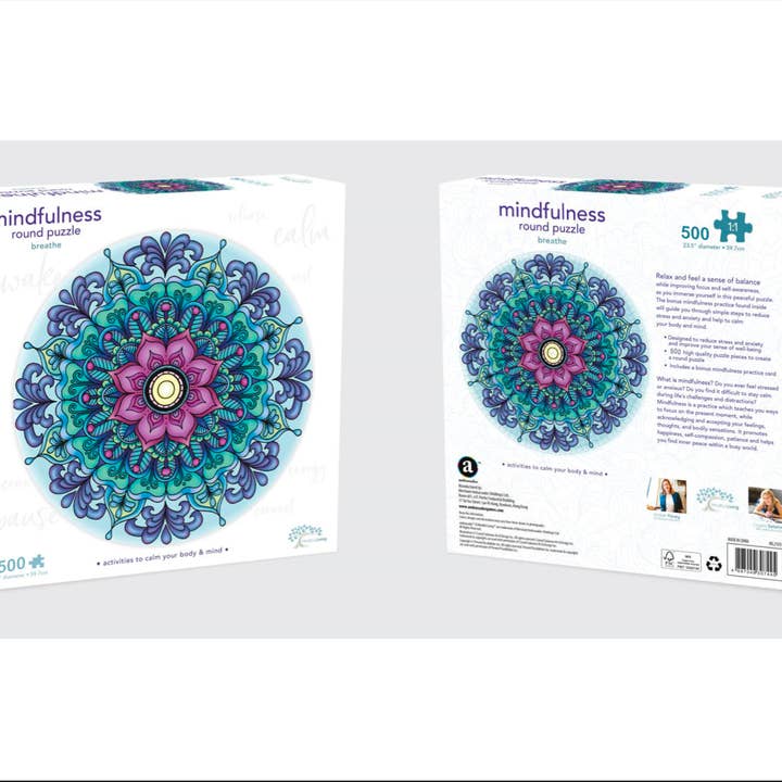 Puzle redondo Mindfulness Breath 500 piezas para venta al por mayor de Plushland