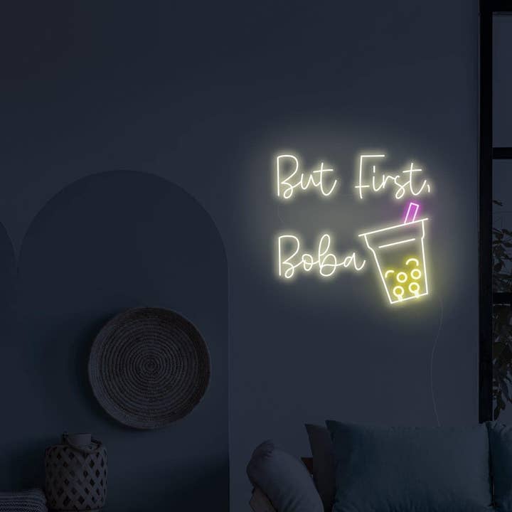 But First, Boba Neon Sign for wholesale by BeNeonUnicorn