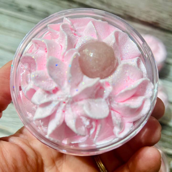 Southern Fleek Bath LLC - Wholesale Whipped soap - Rose Quartz Spiced Honey Whipped Soap1