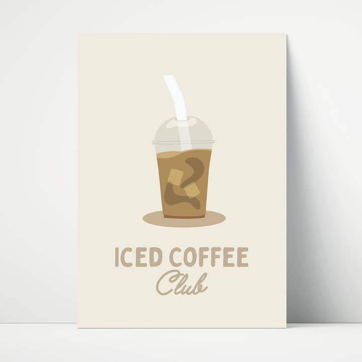Iced Coffee Club Kitchen Wall Art Print for wholesale by Print Twenty Two