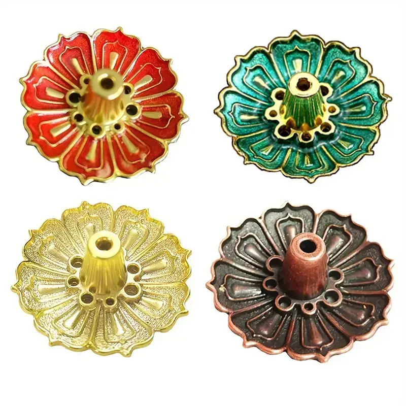 Magnifique Hearts - Wholesale Incense Holder - Random Color Enamel Lotus Incense Holder – Mini & Decorative2