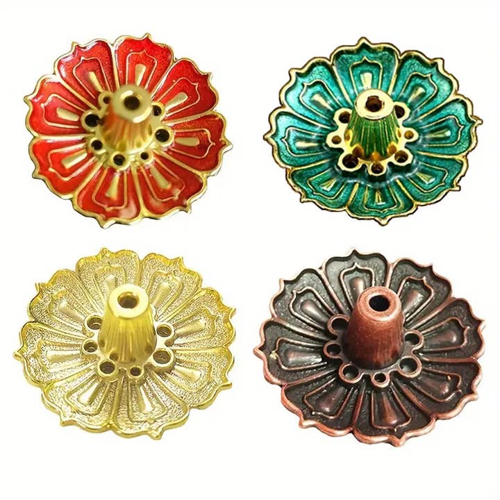 Magnifique Hearts - Wholesale Incense Holder - Random Color Enamel Lotus Incense Holder – Mini & Decorative2