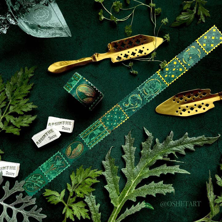 Absint - Guldfoliestämpel Washi för wholesale av OSHETART