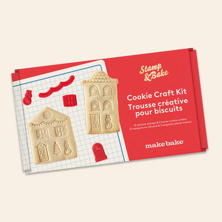 Make Bake - Wholesale Cookie Cutter - Stamp & Bake Cookie Craft Kit (Holiday Village)1
