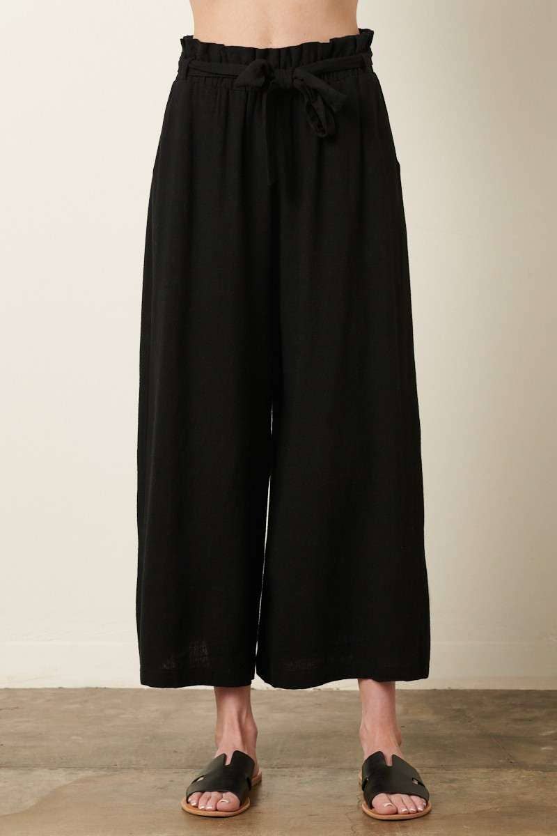mittoshop - Wholesale Pants - Women's - PAPER BAG TIE DETAIL WIDE LEG PANTS20