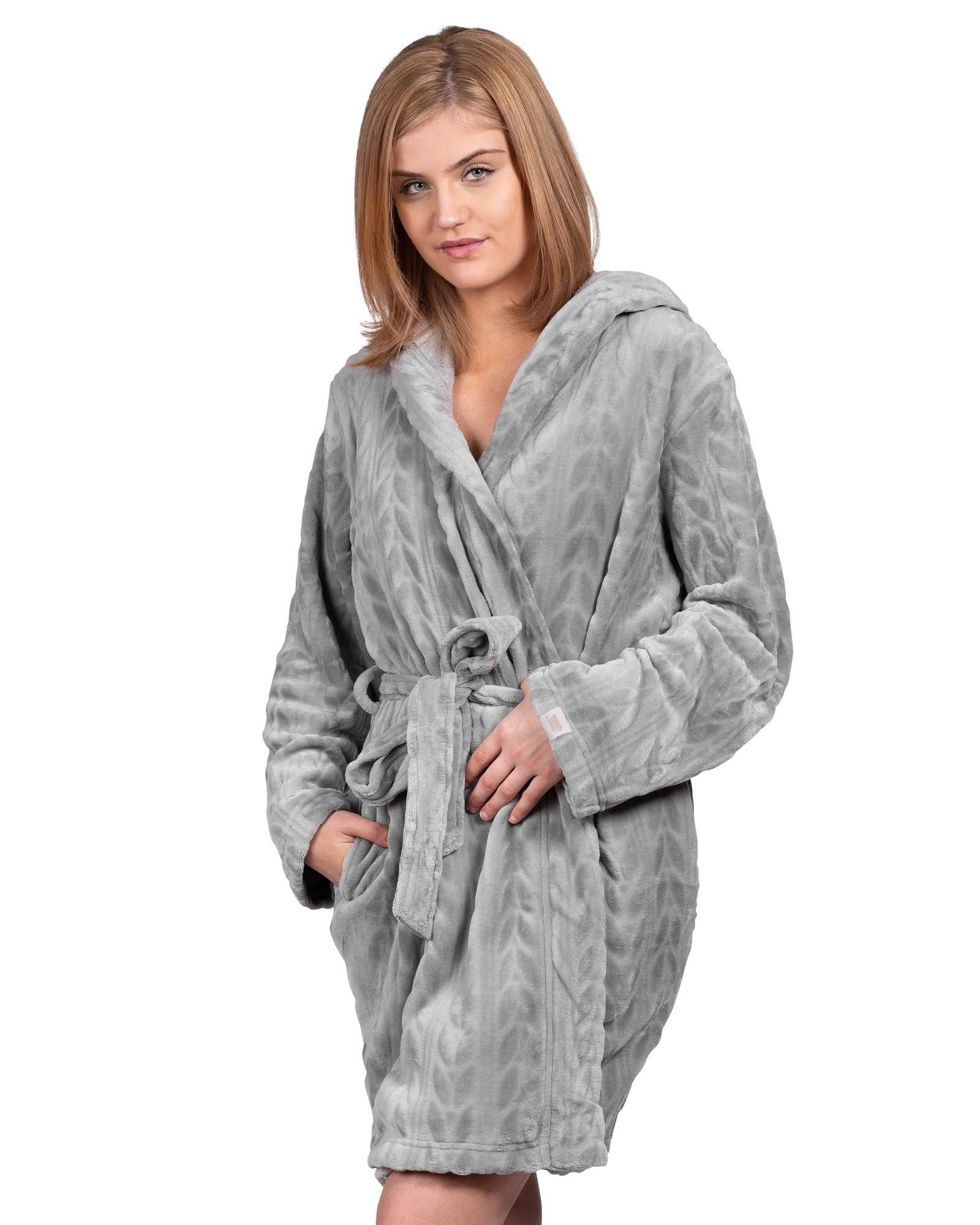 LATTELOVE – wholesale Robe – Women's – Coffee Shoppe Cozy Textured Plush Robe7