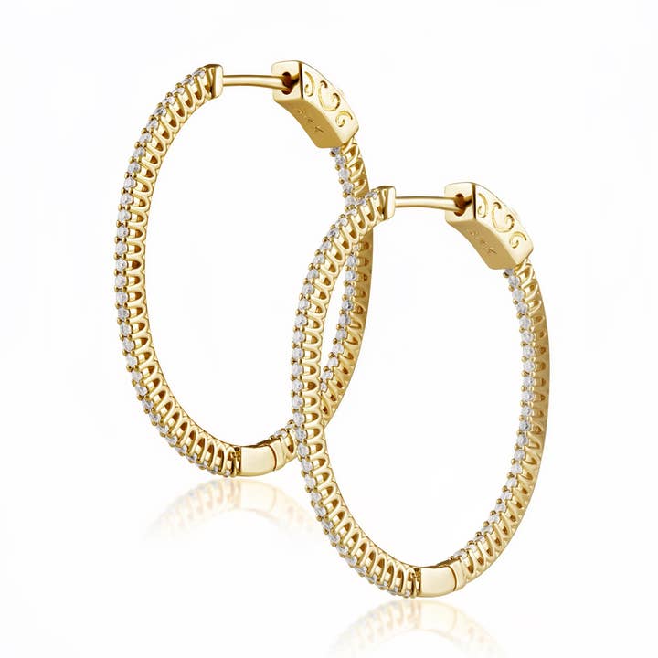 Sahira Jewelry Design – Großhandel Hoops – Kristen CZ Ovaler Ohrring0