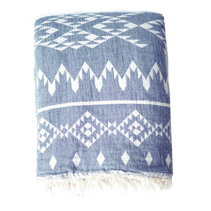 Turkish T - Wholesale Throw Blanket - Kilim Fleece Lined Throw2