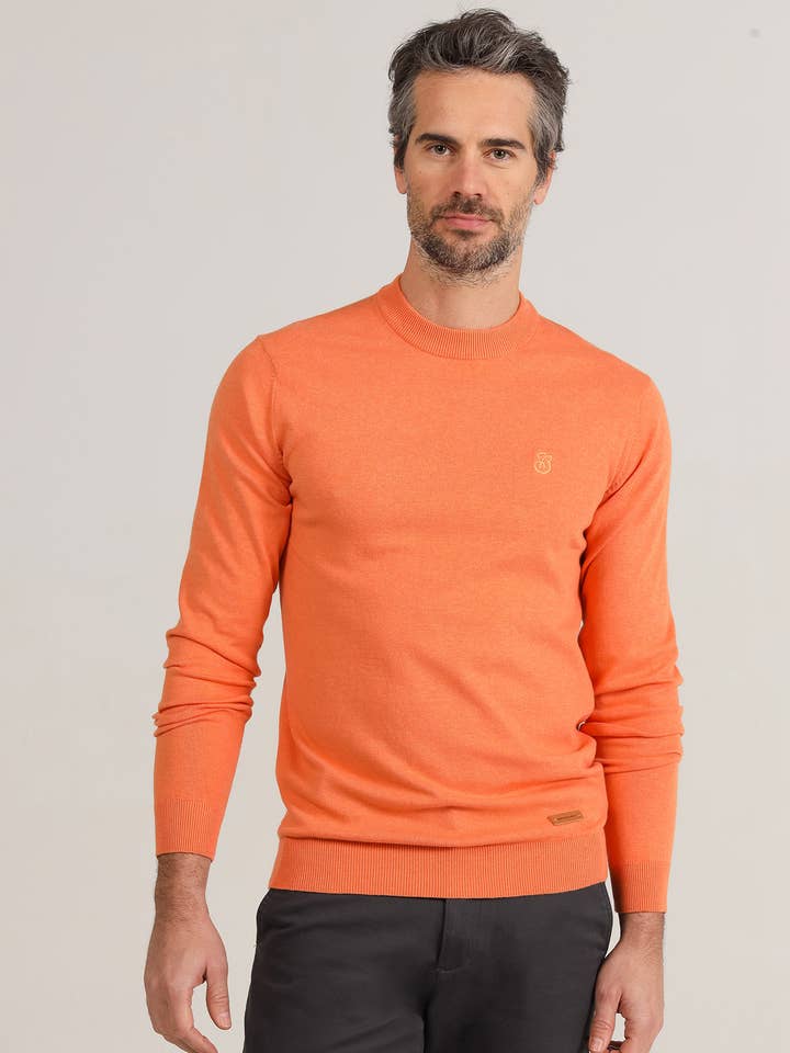 BENDORFF - Pull à col rond orange basique pour la vente par PAUSANT SHOP ONLINE