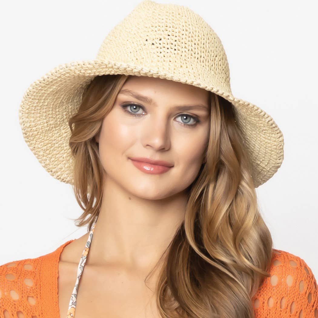 Fashion City - Wholesale Bucket Hat - Women's - Solid Colored Straw Bucket Hat21